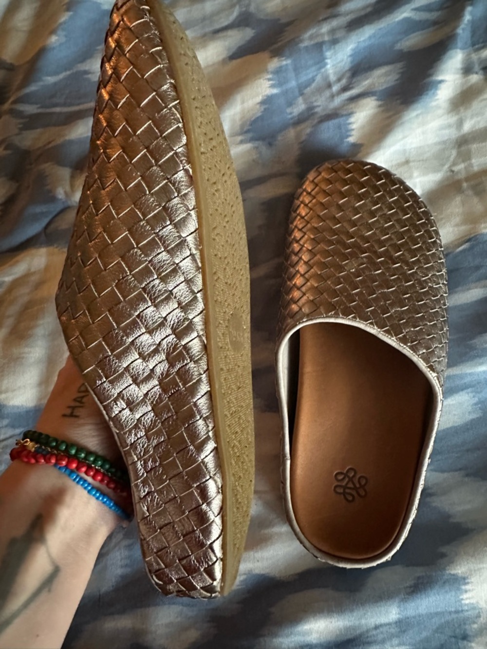The Sak Woven Metallic Silver Slip-On Mules - Picture 5 of 5